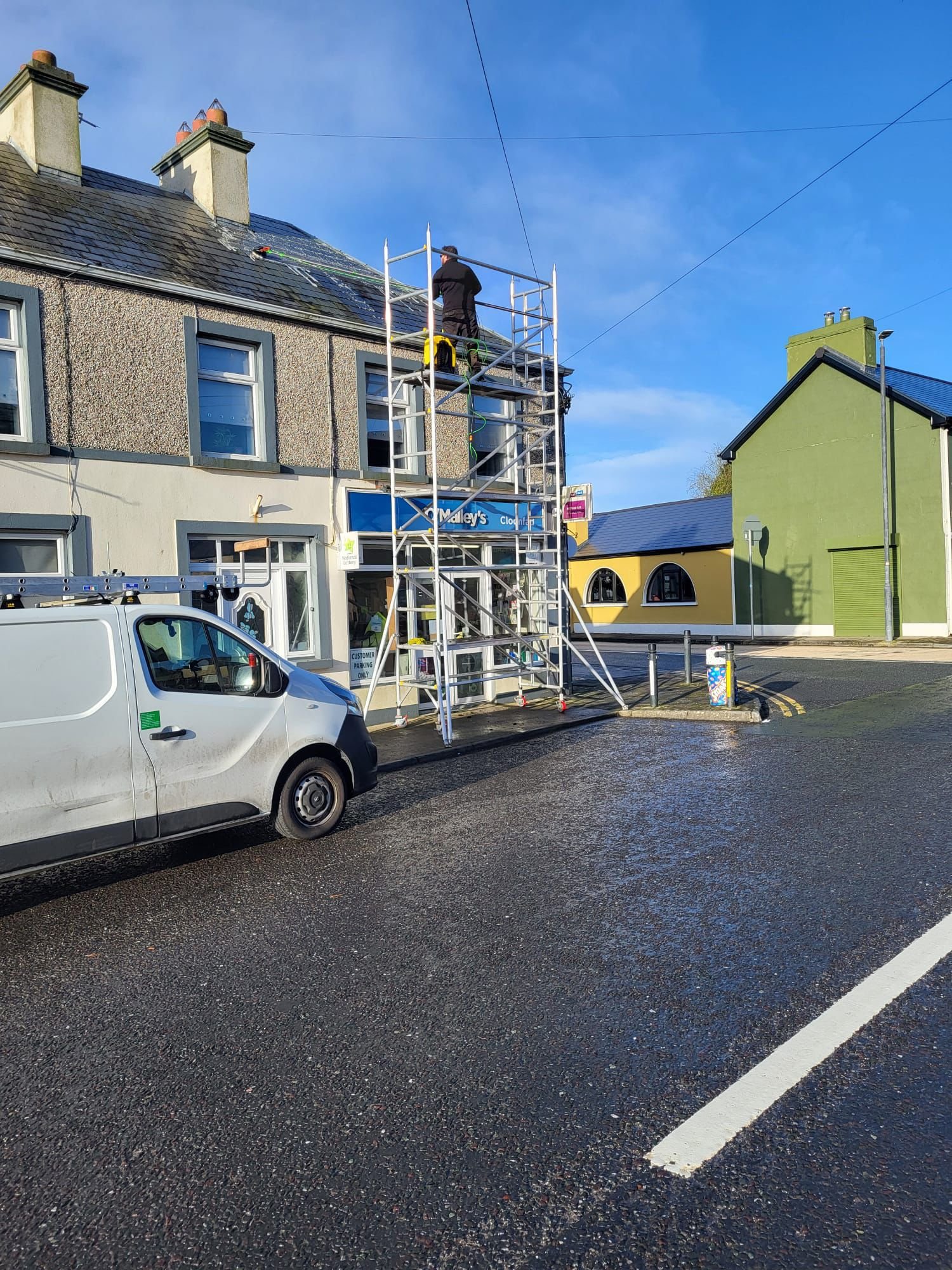 Exterior wall cleaning for commercial properties