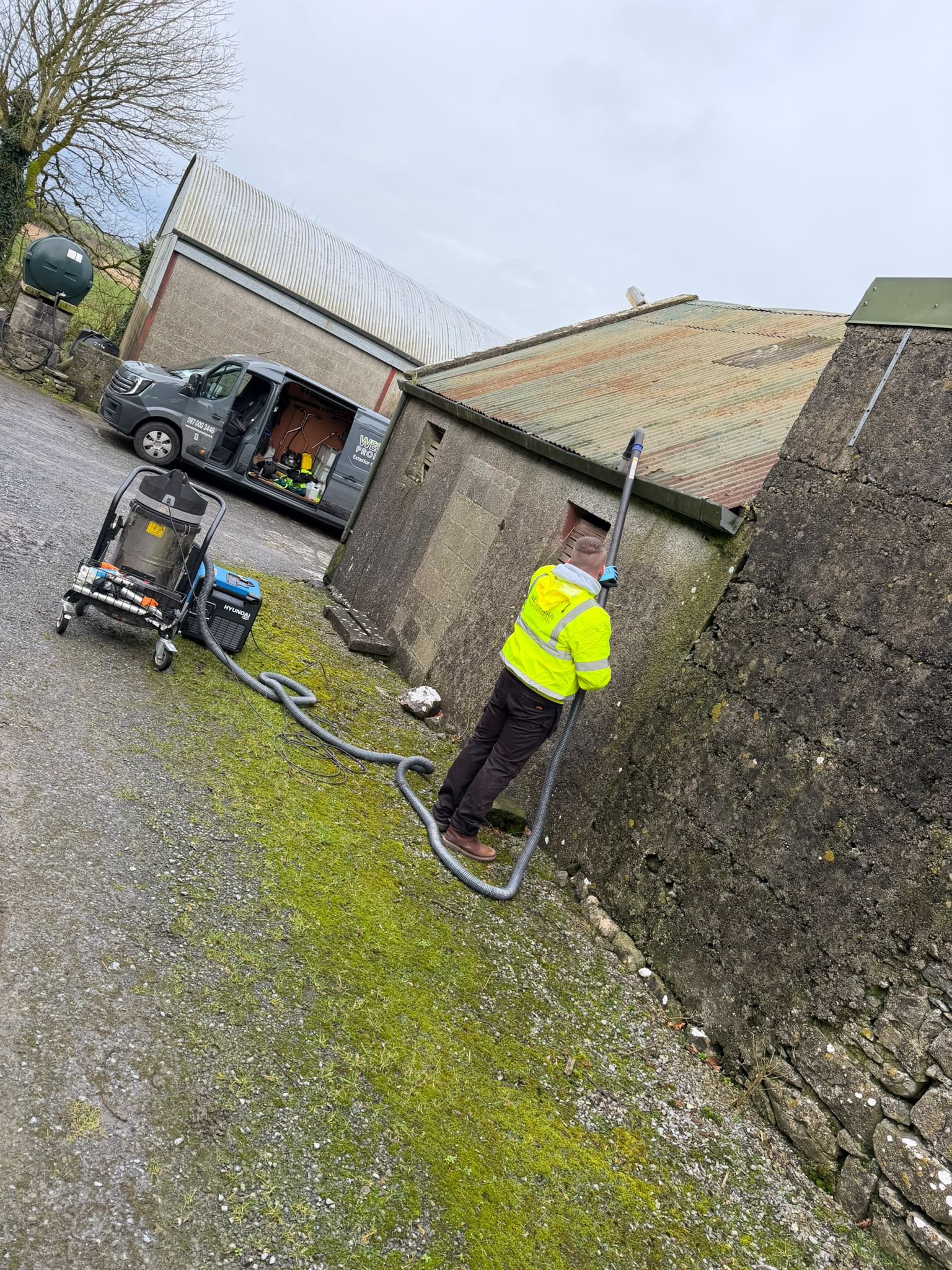 Clean gutters after professional service
